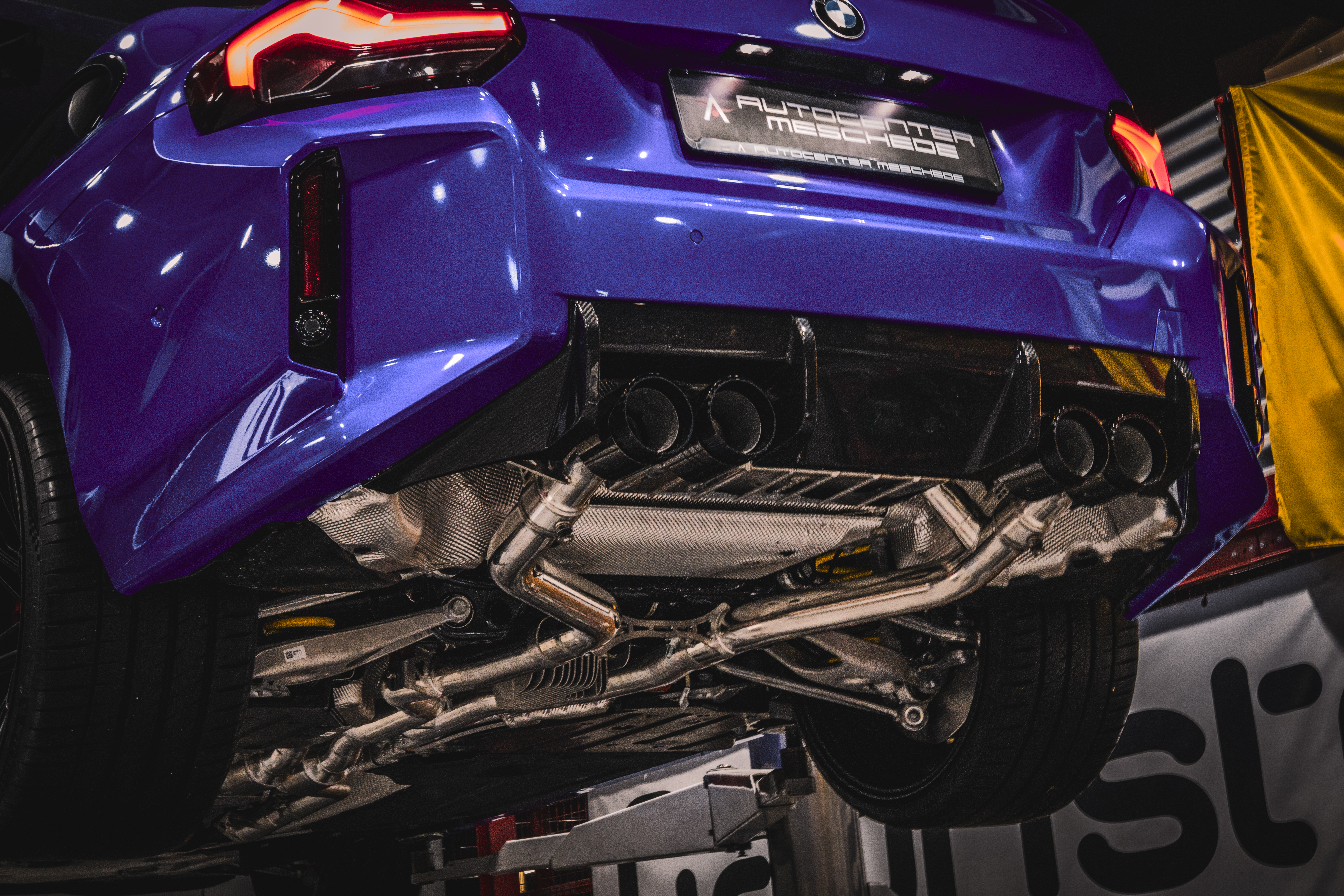 Capristo Sportauspuff Klappenabgasanlage BMW M2 G87 OEM-Aktuatoren schräge Endrohre ECE