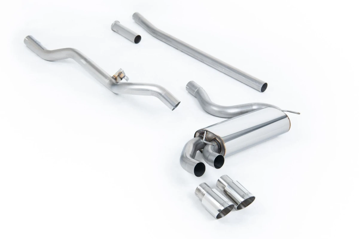 Milltek Sport Auspuffanlage passend für Audi Coupé UR quattro 10v Turbo non-resonated - polierte Endrohre
