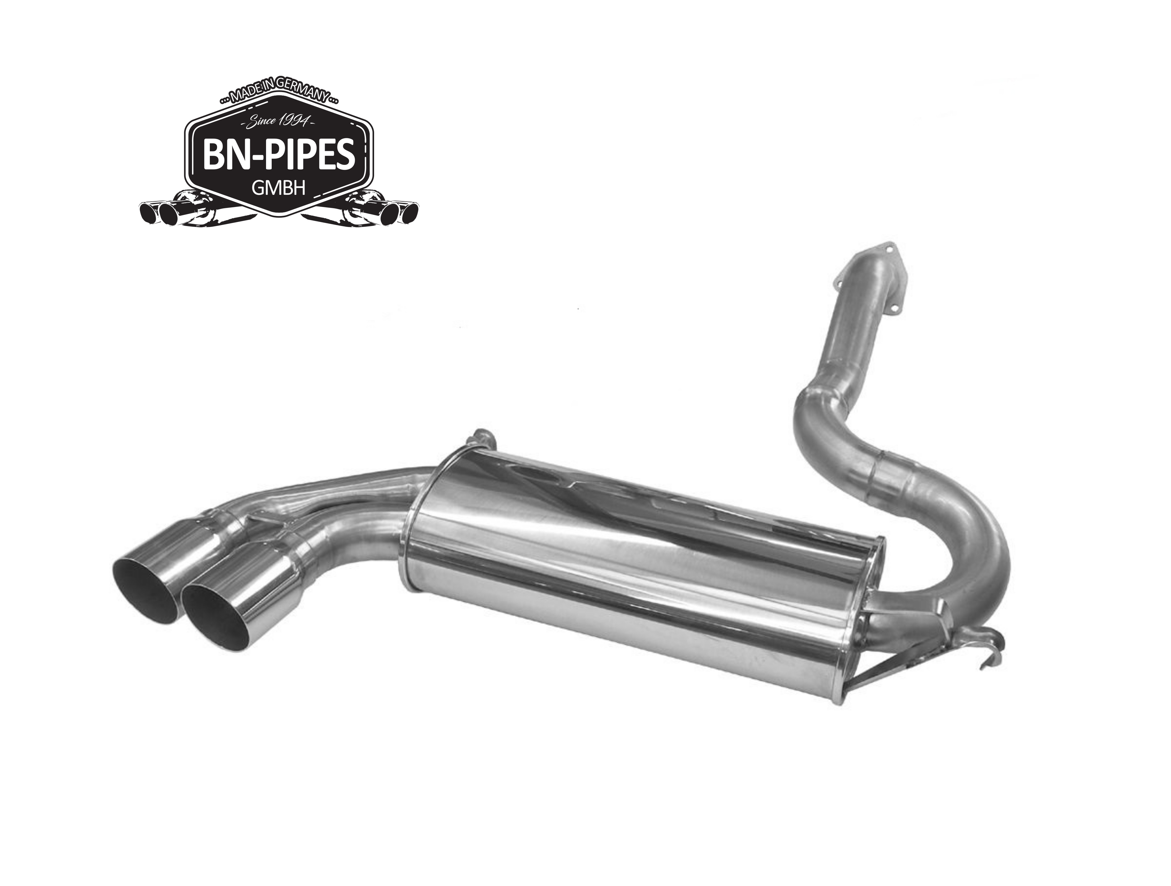 BN-Pipes Endschalldämpfer Audi 80/90 B3 Quattro Edelstahl H-Zulassung