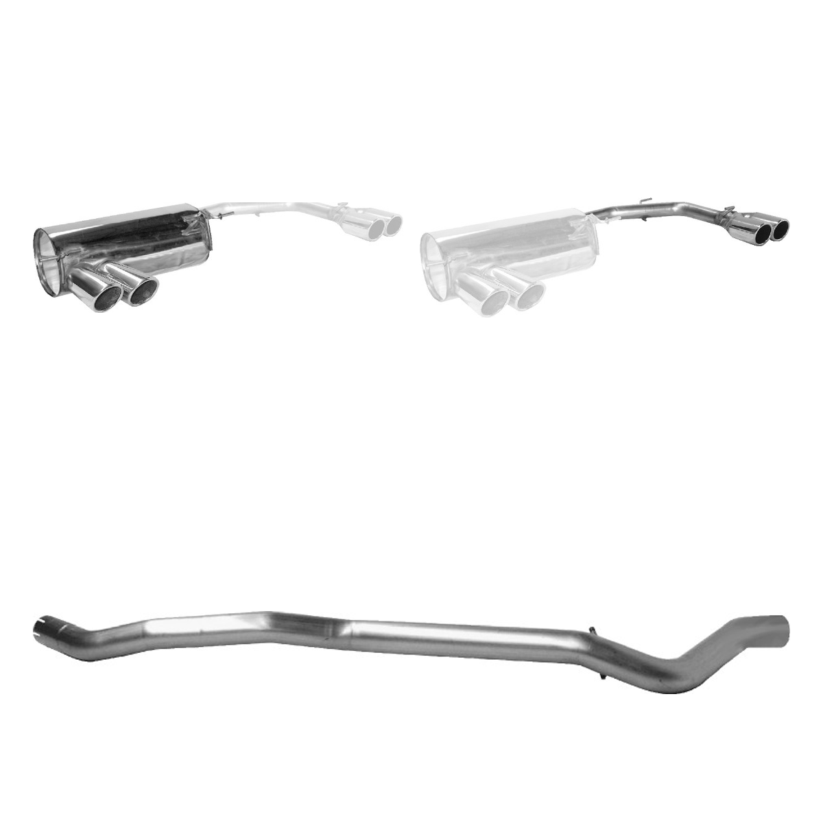 Bastuck Komplettanlage Quattro – BMW 1er E82 118d / 120d