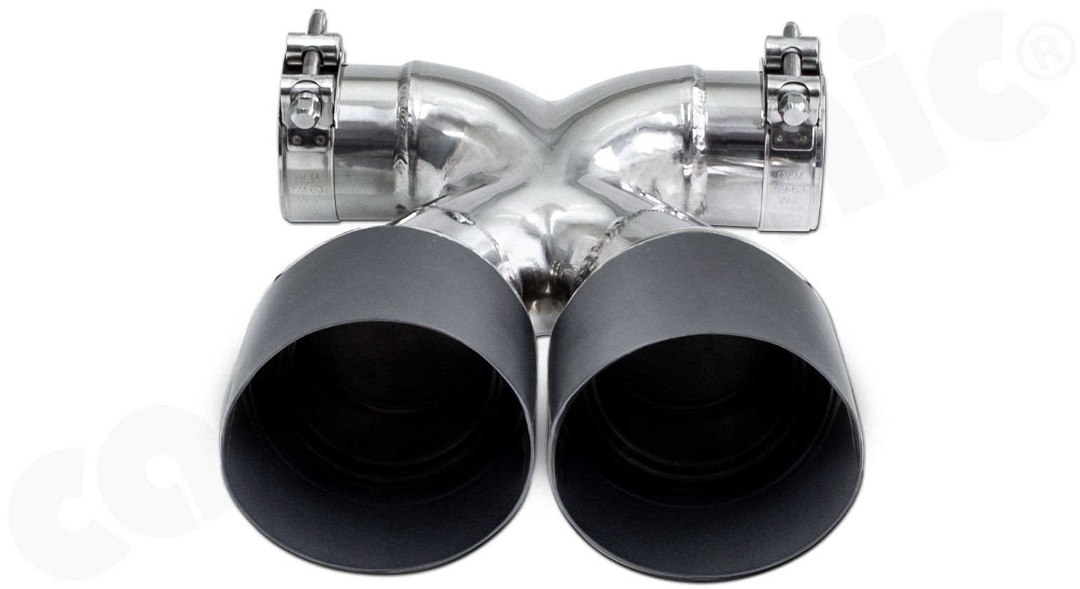 Cargraphic Endrohre Porsche 981 Boxster/Cayman 2x100mm Leichtbau Matt-Schwarz