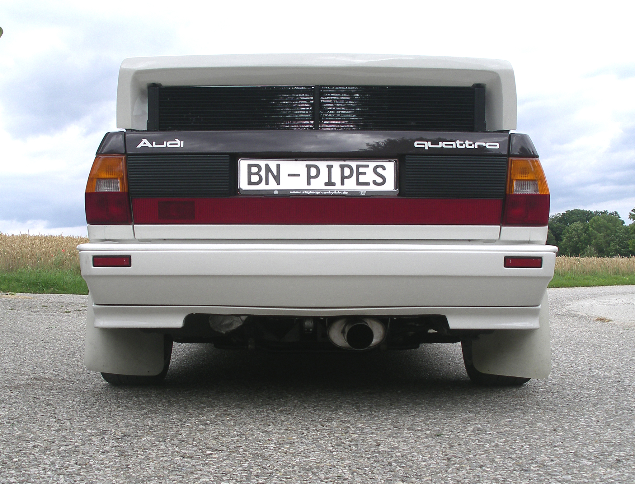 BN-Pipes Sportauspuff Audi Ur-Quattro 10V Rallye-Optik Edelstahl 70mm