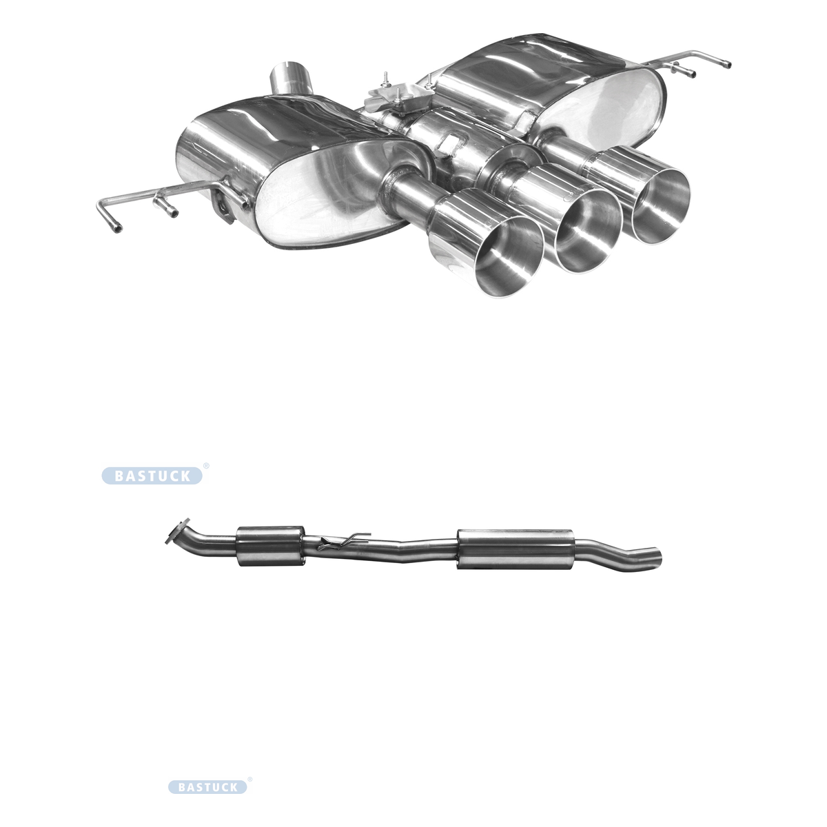 Bastuck Komplettanlage Central – Honda Civic Civic FL5 Type R 2.0l Turbo ab 2023