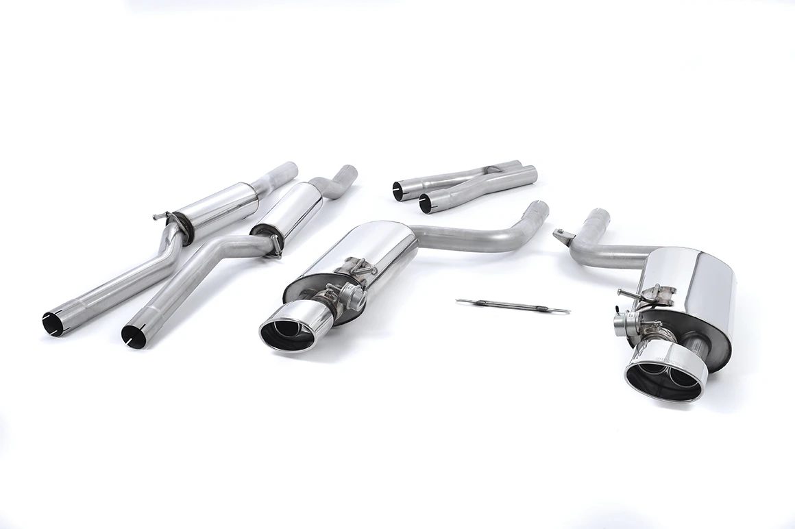 Milltek Sport Auspuffanlage passend für Audi RS4 B7 4.2 V8 - polierte Endrohre