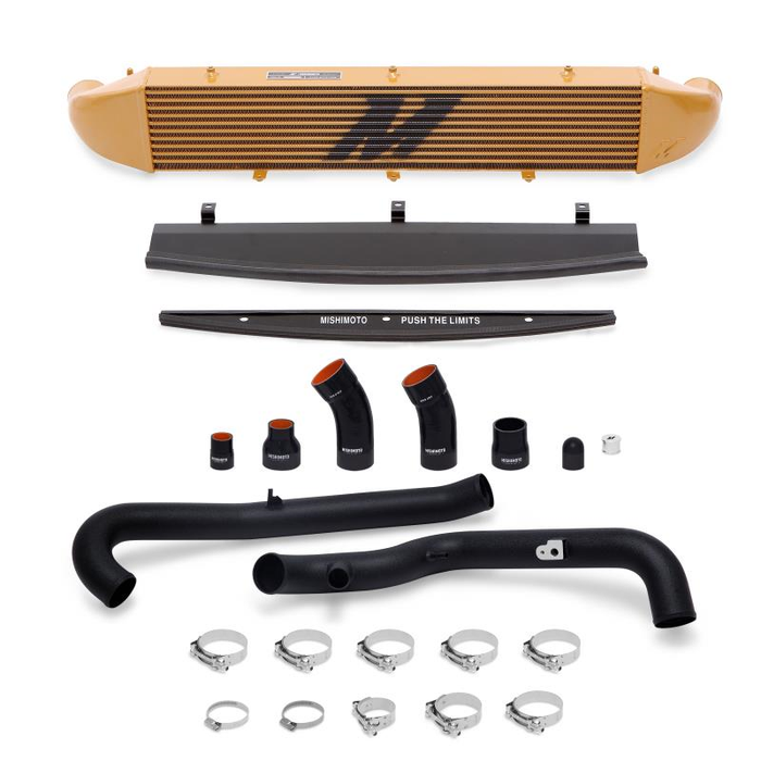 Mishimoto Ladeluftkühler-Kit mit faltigen schwarzen Rohren für Ford Fiesta ST 14–19
