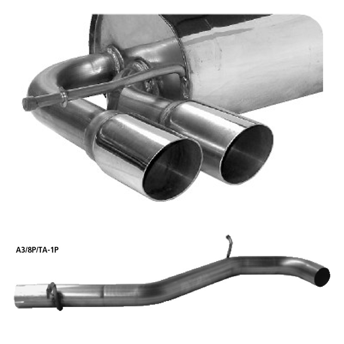 Bastuck Komplettanlage – Audi A3 8P / S3 8P A3 8P Sportback 2.0l Turbo Quattro