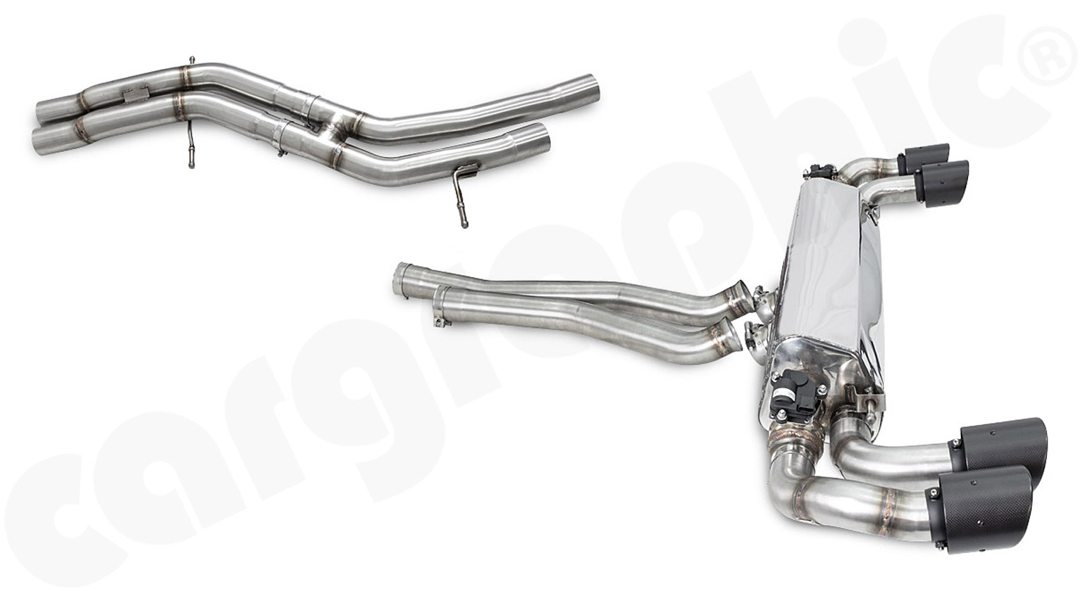 Cargraphic Abgasanlage Porsche 9YA Cayenne/S Carbon Matt-Finish Sound/Super Sound