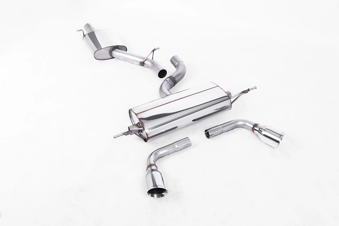Milltek Sport Auspuffanlage passend für Audi TT Mk2 3.2 quattro - gedämpft - GT Endrohre