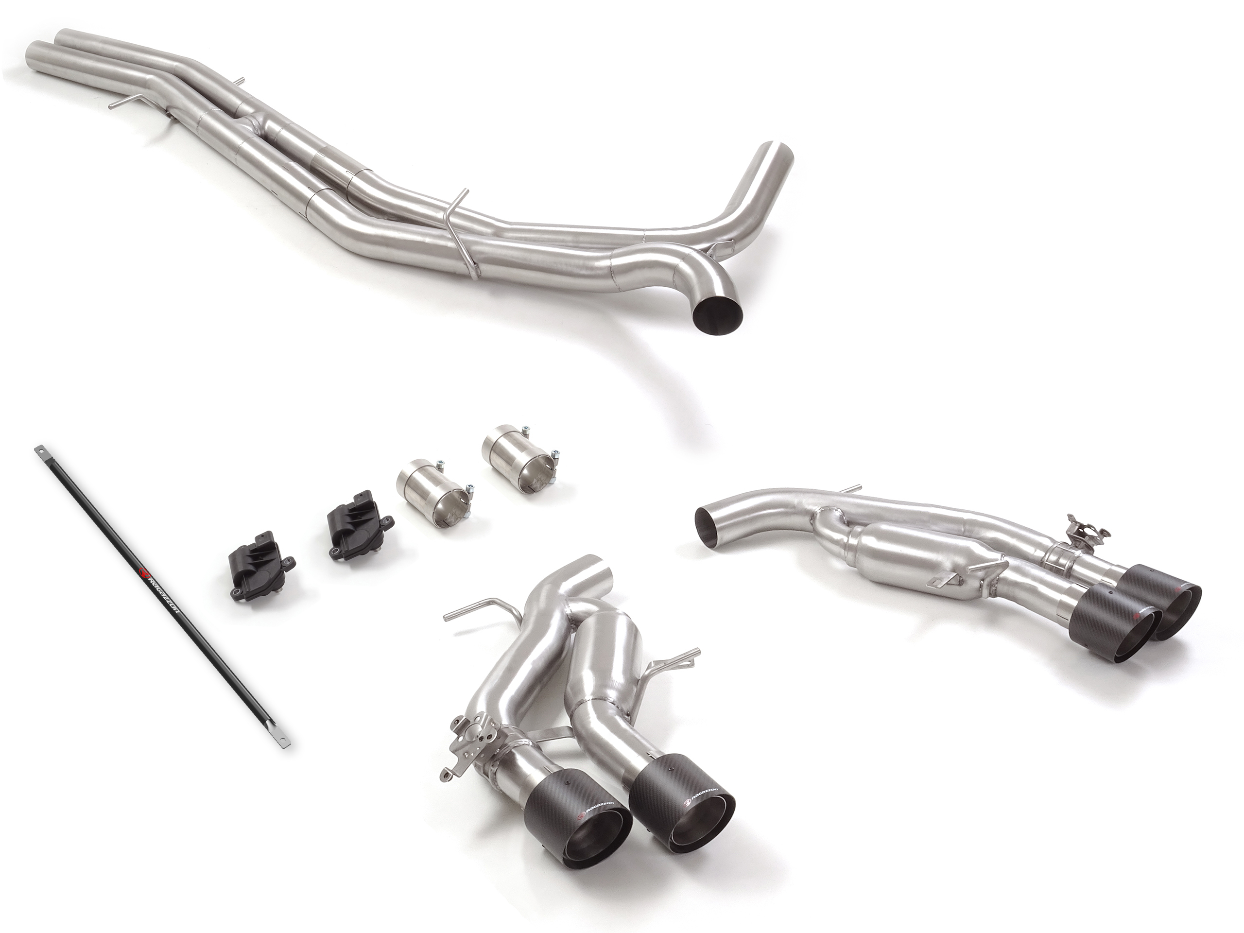 Sportauspuff Audi A6 4.0 TFSI C8 Avant 2x100mm mit Klappe | Ragazzon