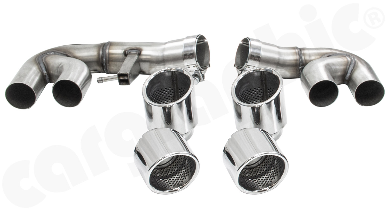 Cargraphic Endrohrsatz BMW X6 G06 4x100mm Perforationseinsatz Diesel Hochglanzpoliert