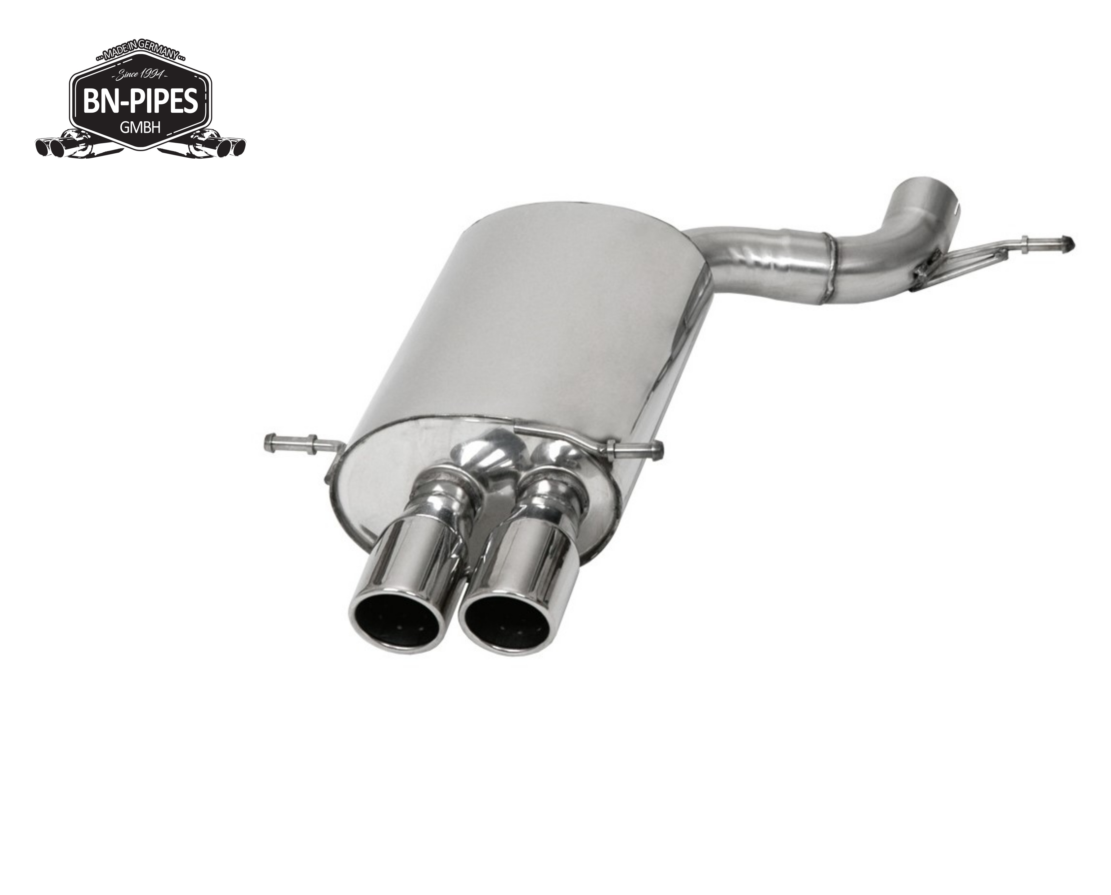 BN-Pipes Edelstahl Endschalldämpfer Audi A4 B5 Quattro 1.8T mit Gutachten