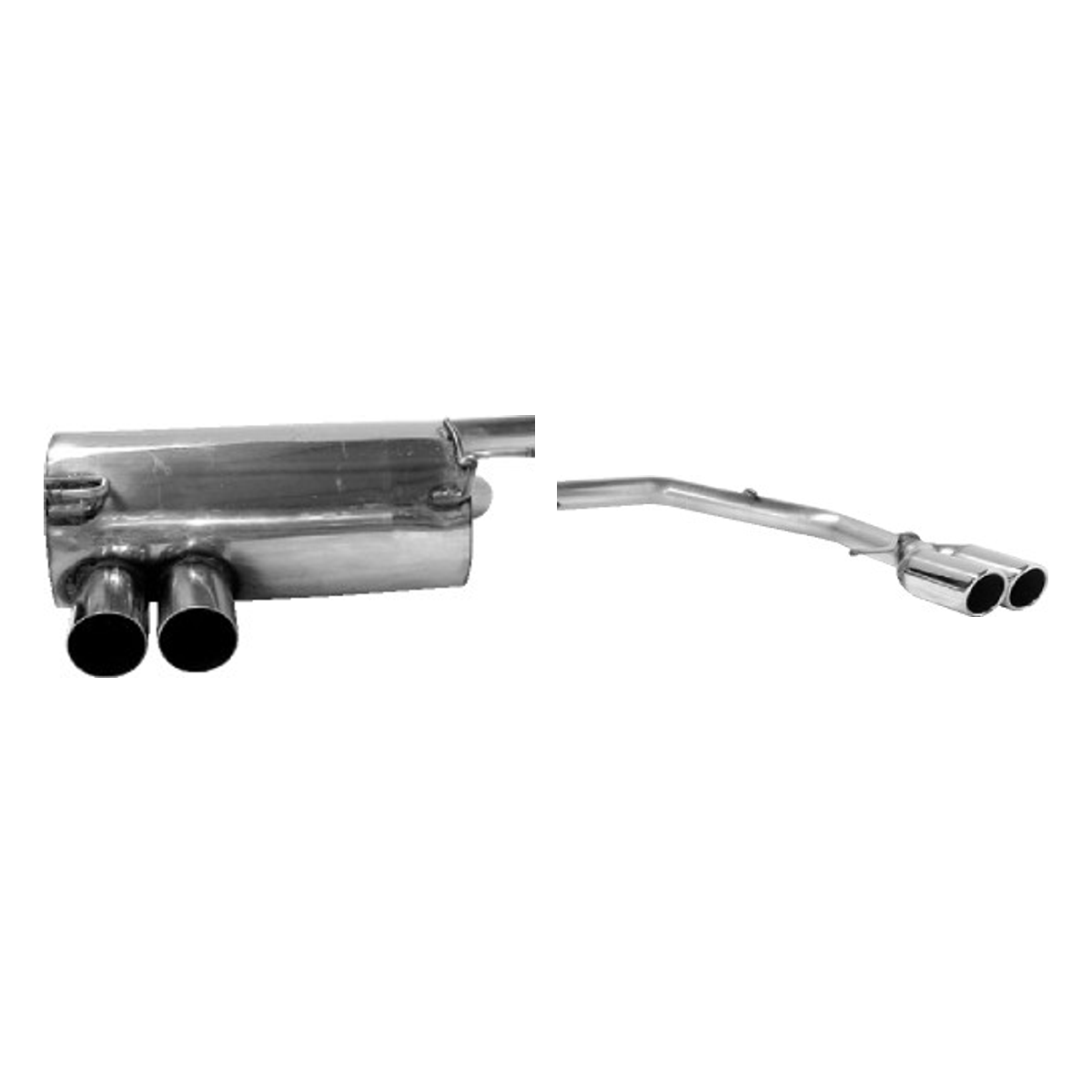 Bastuck Endschalldämpfer Quattro – BMW 3er E90 / 3er E91 318i / 320i / 320si ab Bj. 02/2007 Limousine(E90), Touring(E91)