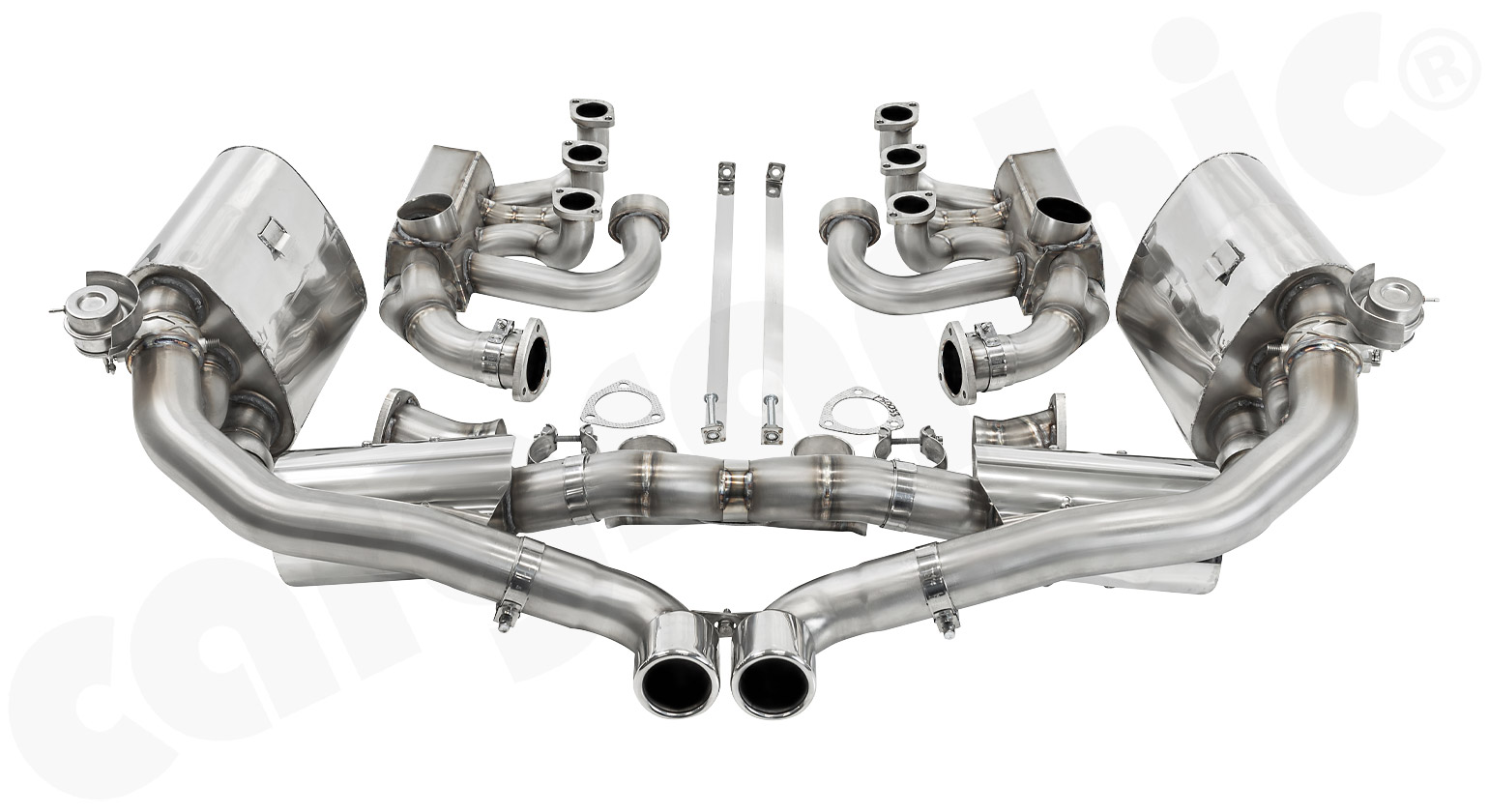 Cargraphic Abgasanlage Porsche 993 ID42 beheizt X-Kat Klappen Sound/Super Sound Export