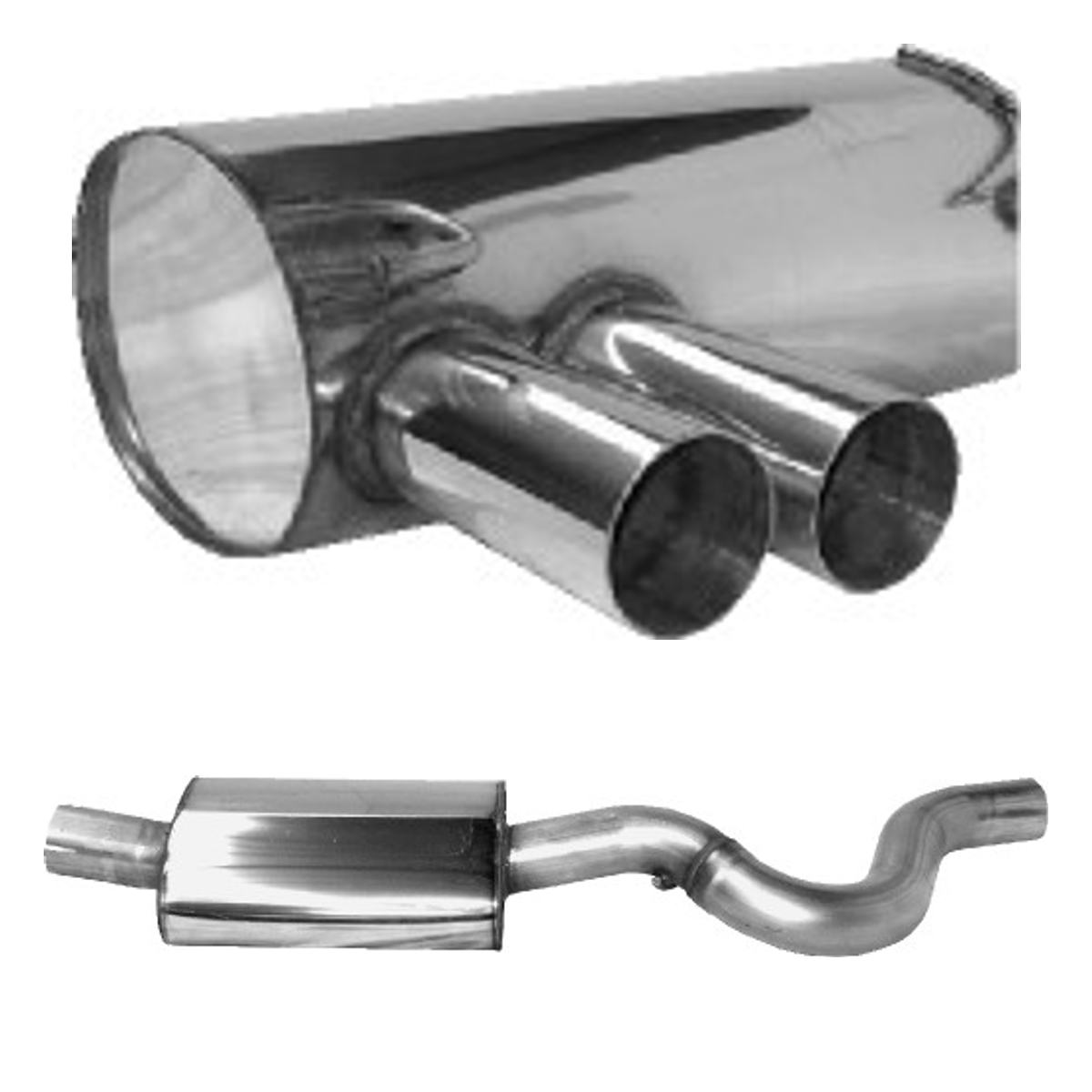 Bastuck Komplettanlage – BMW 3er E90 / 3er E91 318i / 320i / 320si ab Bj. 02/2007 Limousine(E90), Touring(E91)