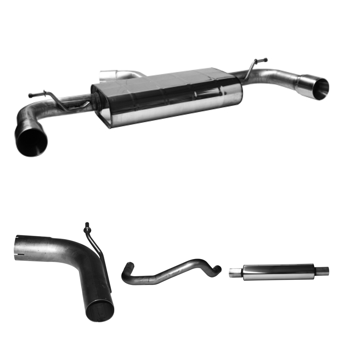 Bastuck Komplettanlage Twin – Volkswagen Golf 7 Golf 7 1.0l/ 1.2l/ 1.4l Turbo (außer 103 KW/ 110 KW)
