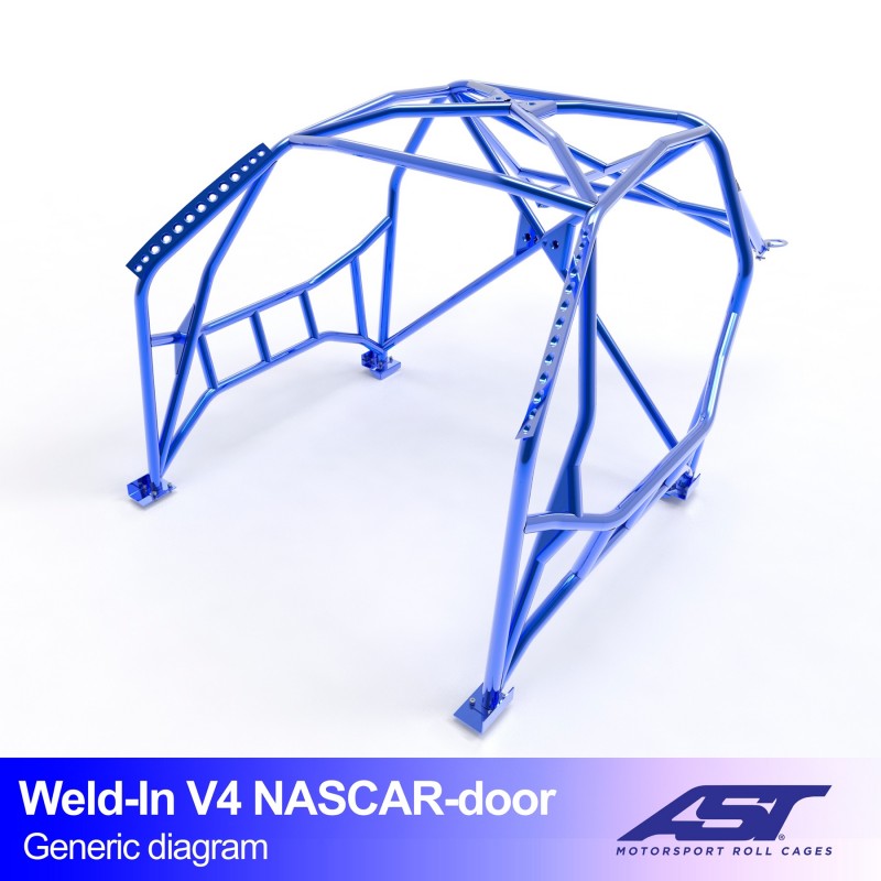 Kafig BMW 5-Series (E34) 4-door Sedan WELD IN V4 NASCAR-door für drift