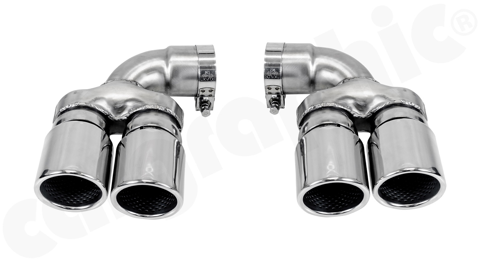 Cargraphic Endrohrsatz BMW 5er G30 G31 Diesel 4x89mm Perforationseinsatz Hochglanzpoliert