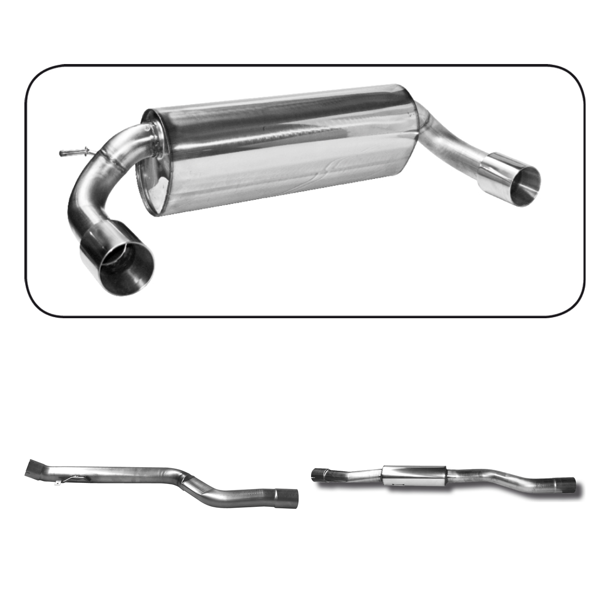 Bastuck Komplettanlage Twin – BMW 2er F22 Coupé 2er F22 2.0l Turbo Facelift LCI ab 07/2016 (220i / 230i)