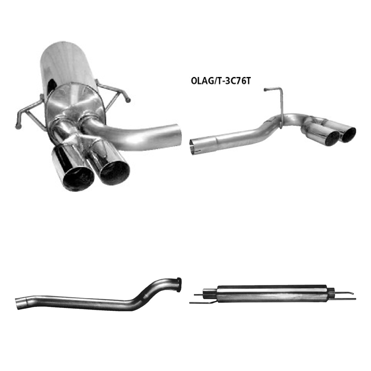 Bastuck Komplettanlage Quattro – Opel Astra G Astra G Stufenheck, Coupé, Cabrio