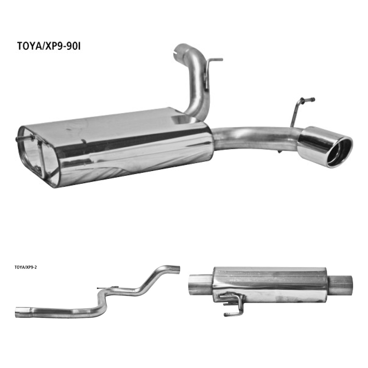 Bastuck Komplettanlage Single – Toyota Yaris II Yaris II Typ XP9 (ab Bj. 2006) incl. TS
