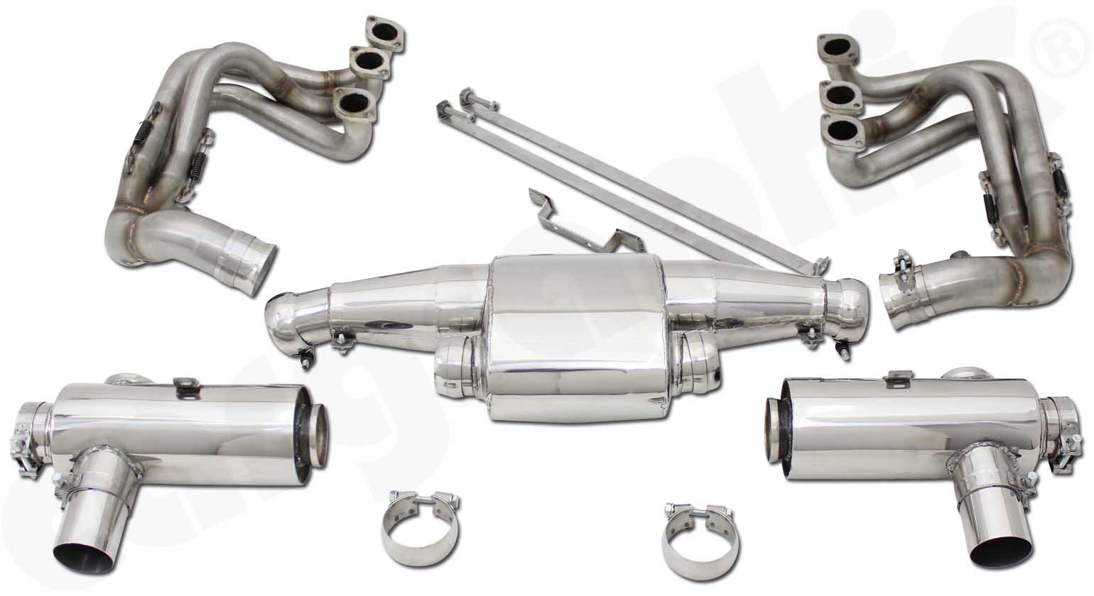 Cargraphic Motorsport Abgasanlage RACING/FIA Porsche 911/964/993 mit Katalysator