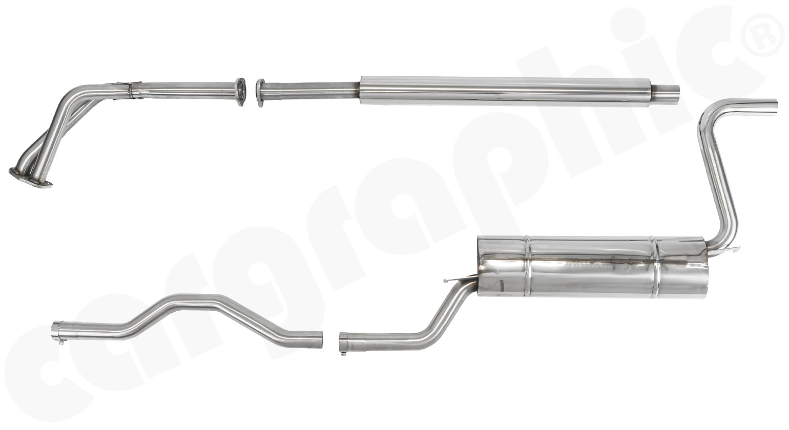 Cargraphic Abgasanlage OE-Design BMW 02 1502-2002 Typ 114/E10 RHD