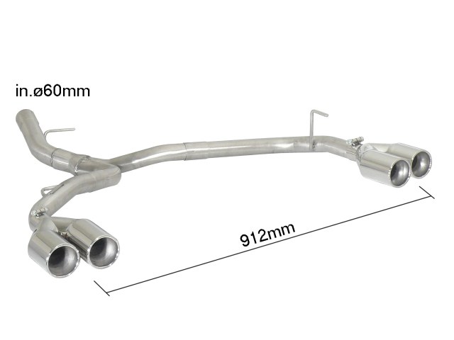 Endrohr-Set BMW 123d E81 E87 2x80mm rund rechts/links | Ragazzon