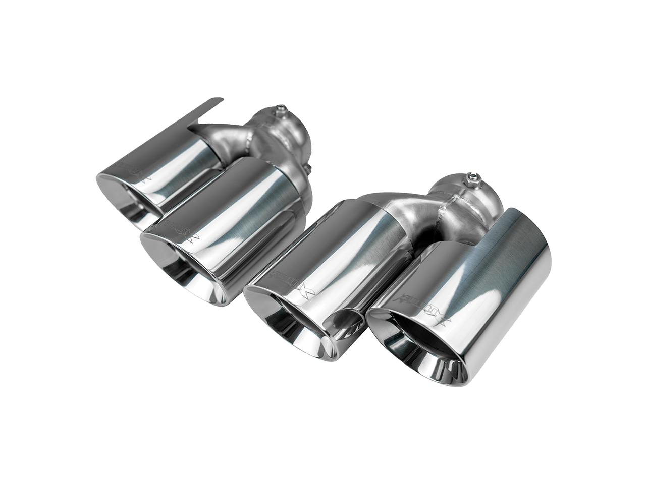 Bull-X Endrohrset Y-Style: Typ 19 versetzt CK-Style 4x89mm für S4/S5 Heck (A:2x64mm)