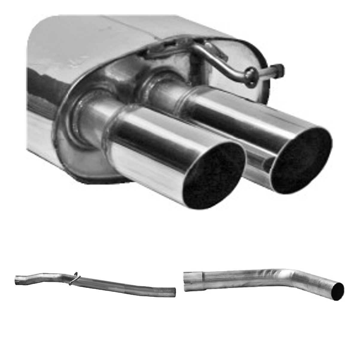Bastuck Komplettanlage – Audi A4 B8 / A5 B8 A4/A5 B8 (ab B. 2008) 4 Zyl. Diesel 1 Endschalldämpfer LH außer A5 B8 Sportback