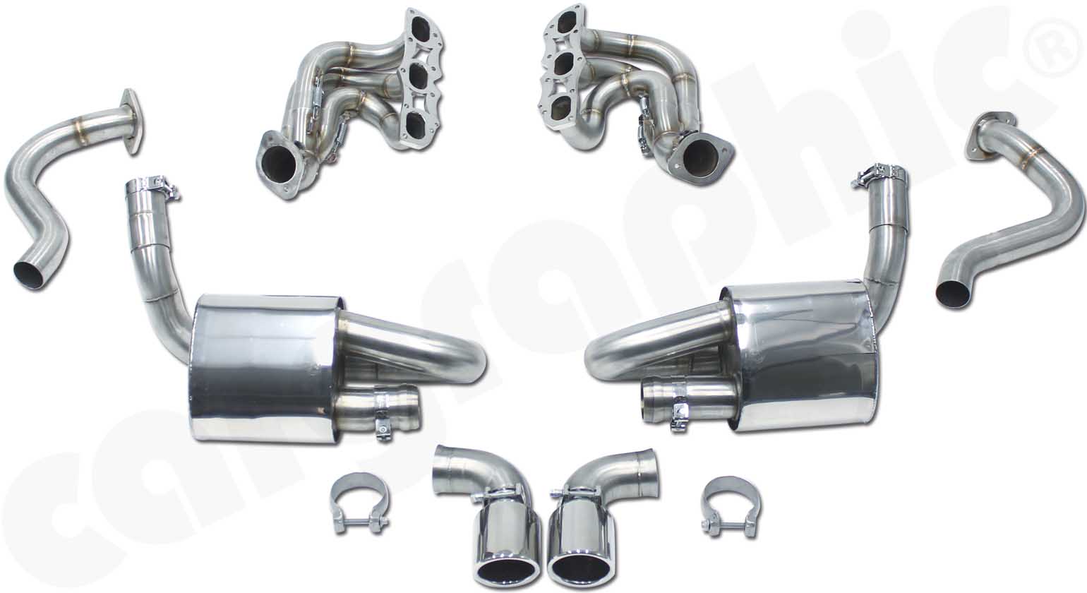 CARGRAPHIC Motorsport Abgasanlage Grand Am Cayman Cup für Porsche 981 Boxster / Cayman 2,7L 3,4L 3,8L