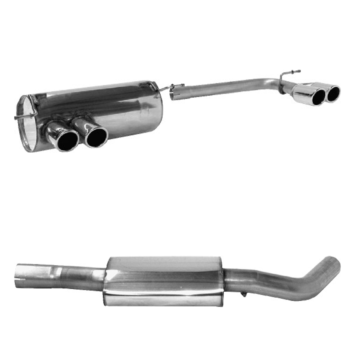 Bastuck Komplettanlage Quattro – BMW 1er E81 / 1er E87 116i / 118i / 120i ab Bj. 02/2007