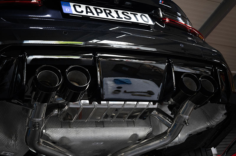 Capristo Sportauspuff Klappenabgasanlage BMW M3 G80 G81 OPF-Ersatz OEM Motorsport
