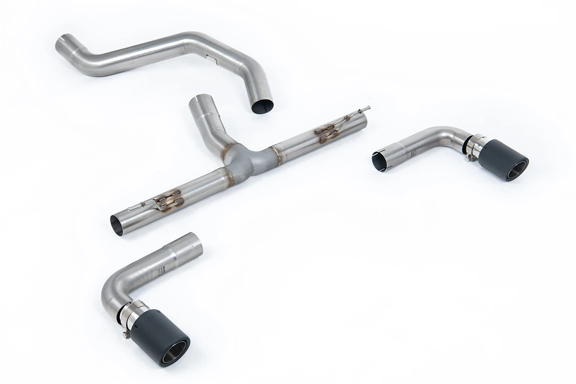 Milltek Sport Auspuffanlage passend für INEOS Grenadier B58 3. I6 Turbo Petrol & B57 3.0 I6 Turbo Diesel - ungedämpft - carbon Endrohre