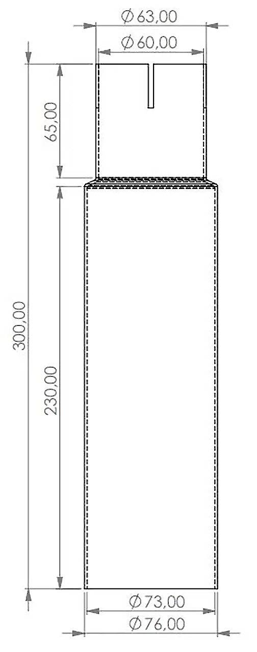 Edelstahl Reduzierer 76mm > 60mm geschlitzt Länge: 300mm EGO-X Frontadapter Mini Cooper F56 OPF
