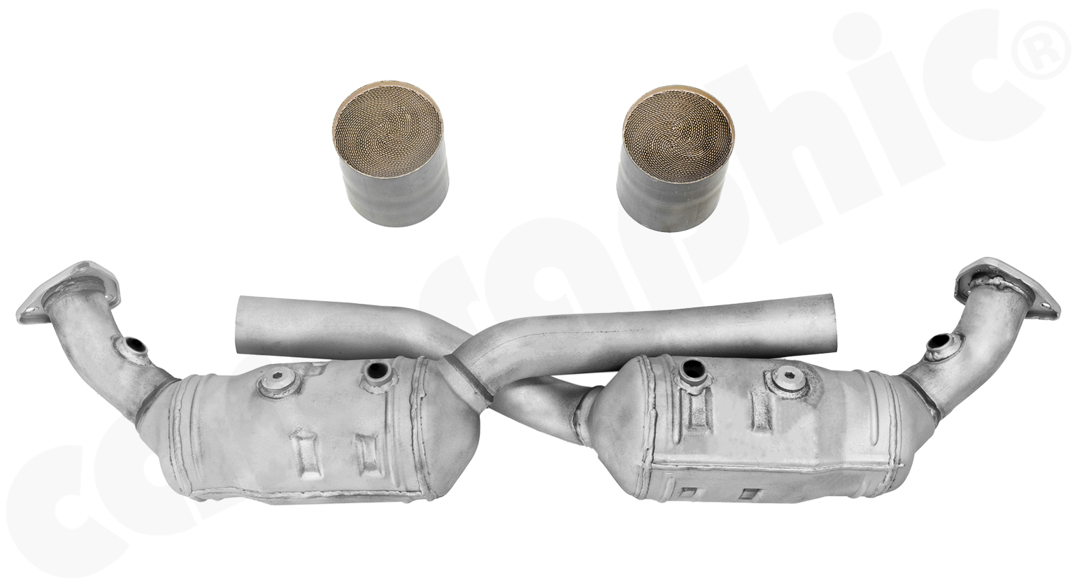 Cargraphic Sportkatalysatoren Porsche 997.1 Carrera 2/4 OBD2 gepresste Schalen