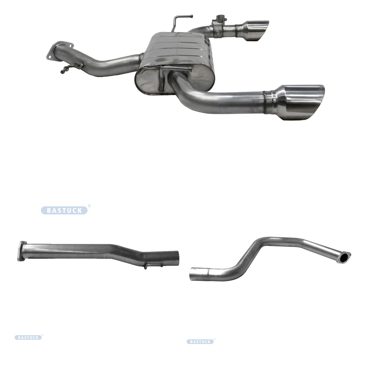 Bastuck Komplettanlage Twin – Hyundai i30 i30 Fastback N 2.0 T-GDI Performance