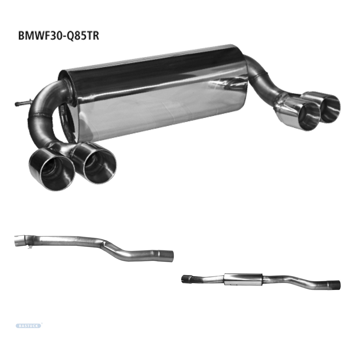 Bastuck Komplettanlage Quattro – BMW 4er F32/F33/F36 4er F32/F33/F36 3.0l Turbo Facelift ab 2015