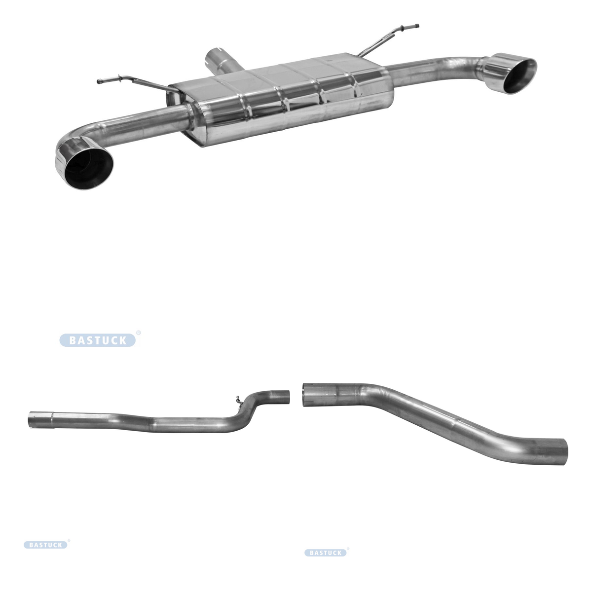 Bastuck Komplettanlage Twin – Ford Focus 4 Focus 4 2.3l EcoBoost ST ab 2019