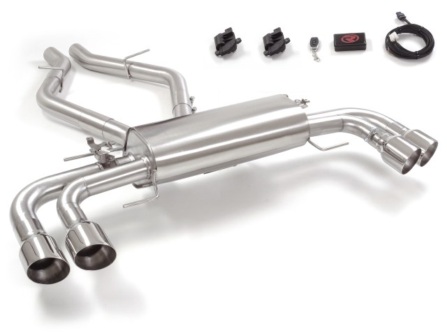 Sportauspuff Alfa Romeo Stelvio Quadrifoglio 2x102mm Klappe ECE | Ragazzon