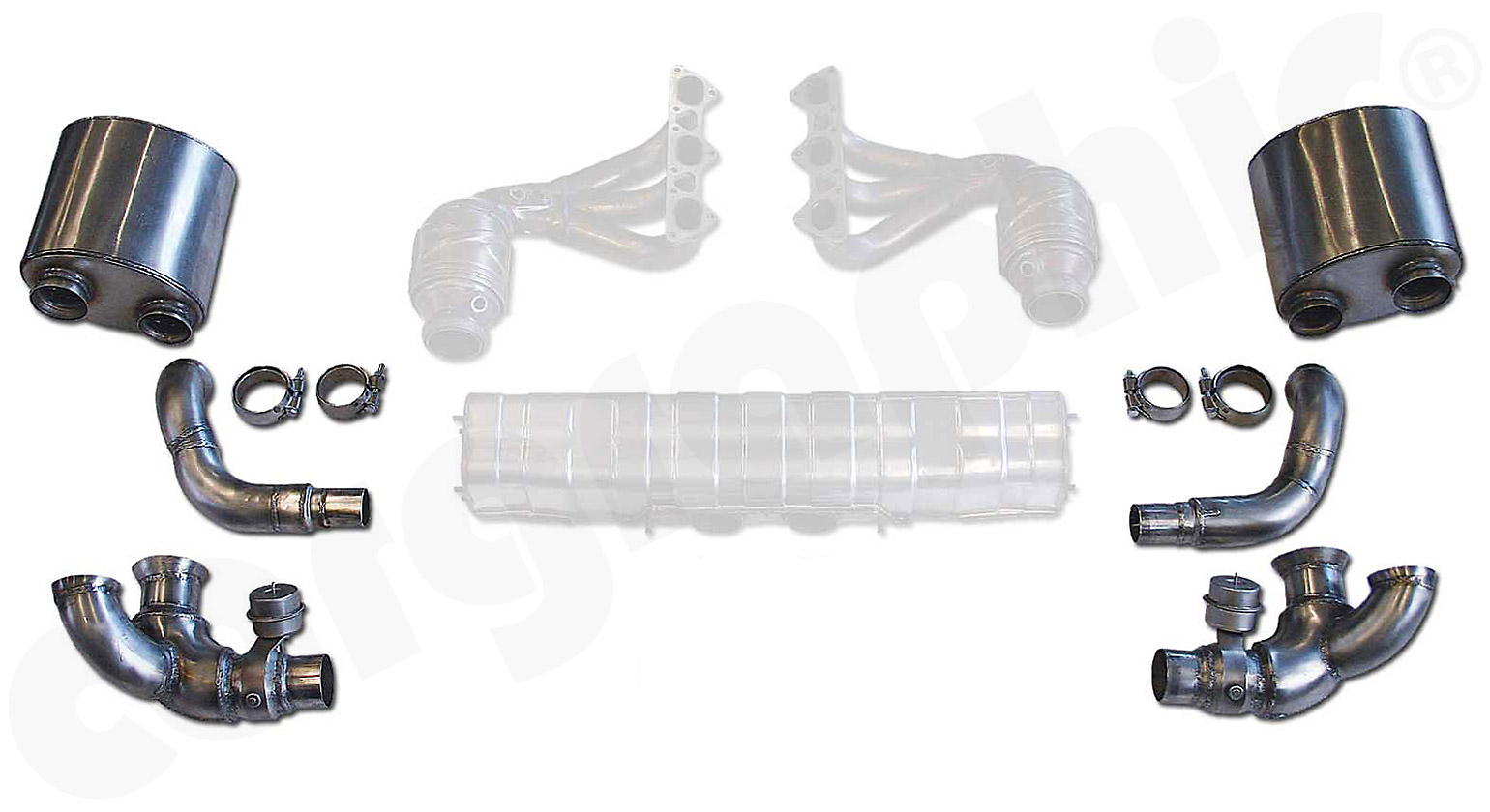 Cargraphic Motorsport Abgasanlage Porsche 997.2 GT3/GT3RS Kit 1