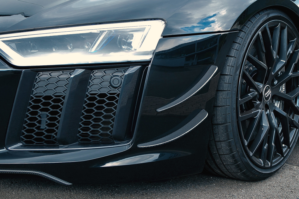 Capristo Carbon Frontfinnen Set Audi R8 Facelift matt Vollcarbon