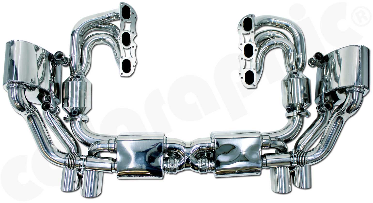 Cargraphic Abgasanlage Porsche 991.1 Carrera ab Zylinderkopf Sound / Super Sound