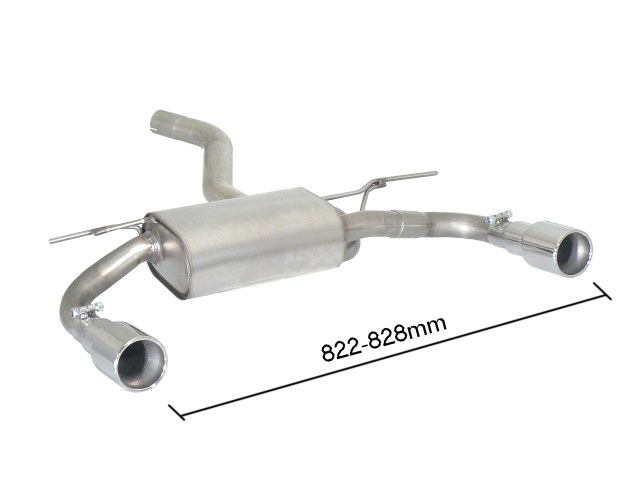 Sportauspuff BMW 325d F30 F31 2x90mm ECE | Ragazzon