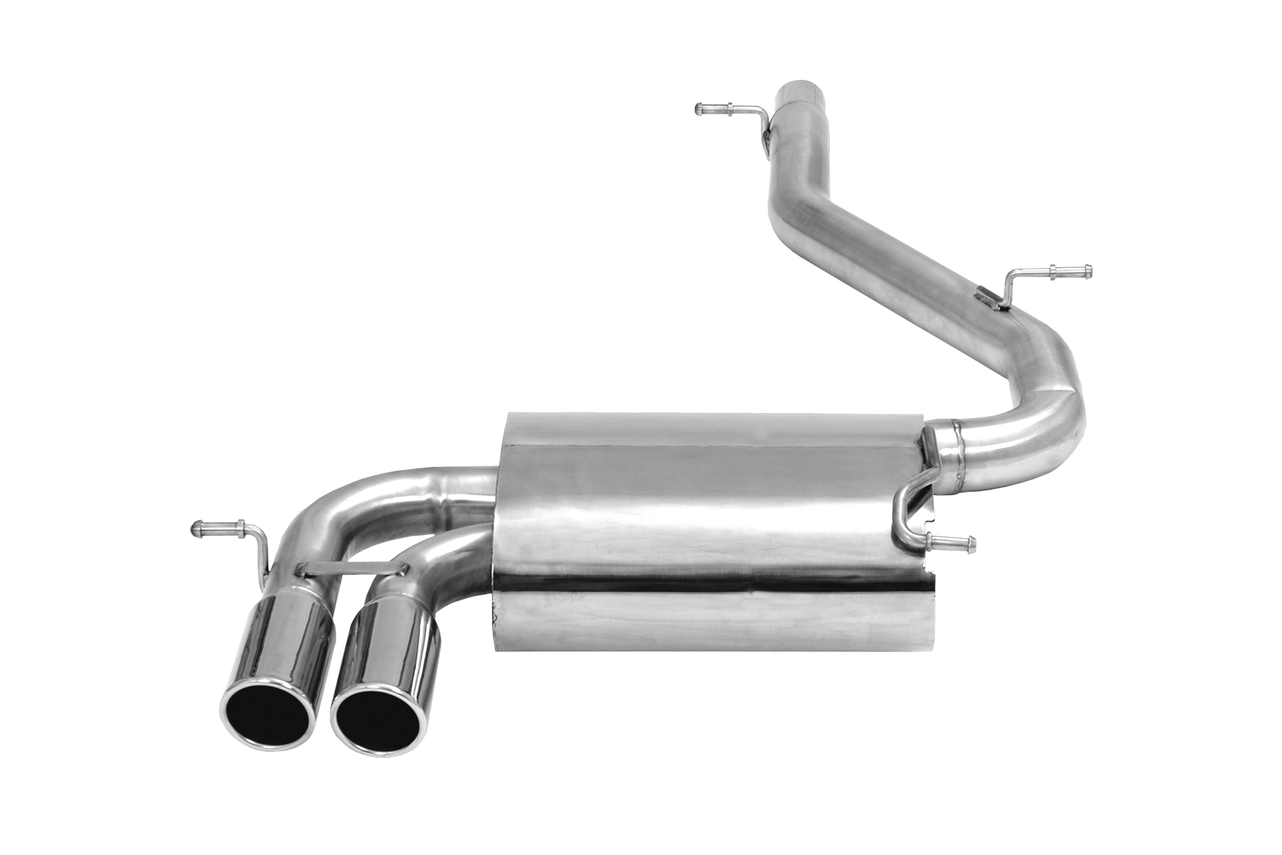 BN-Pipes Sportauspuff eintragungsfrei 70mm Audi A3 8P Quattro 2.0-3.2